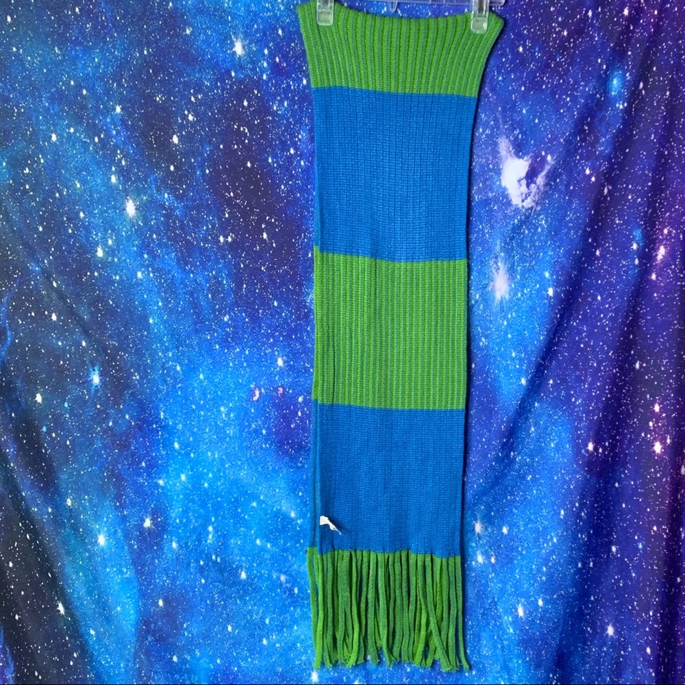 Rikka- Green & Blue Knit acrylic Scarf